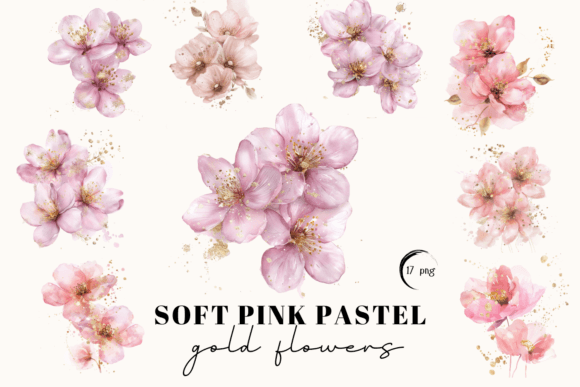 Download Abstract Pink Gold Flowers - Premium Resources